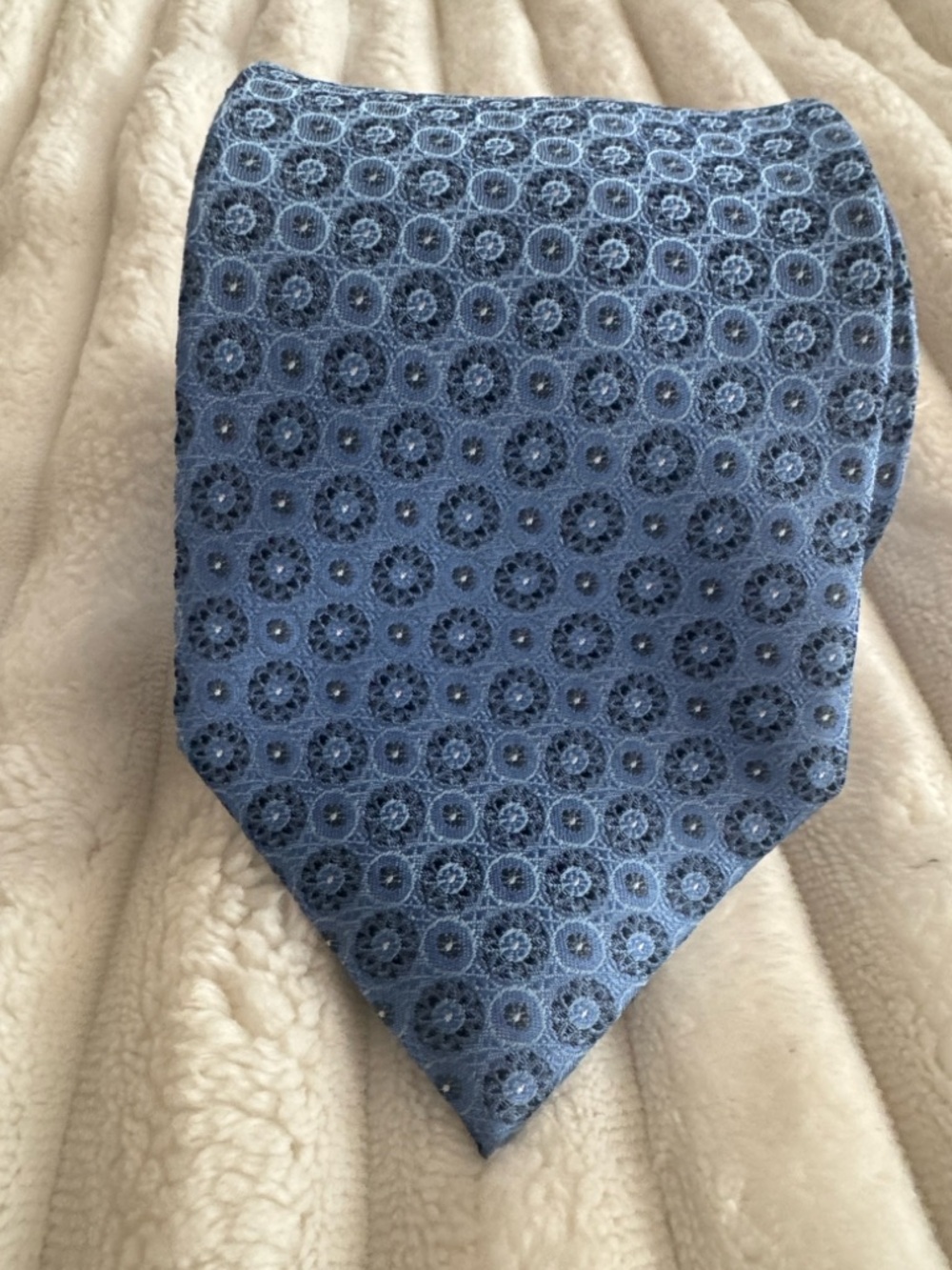 Bruno Piattelli Italian Silk Tie Blue Designer Necktie 100% Silk